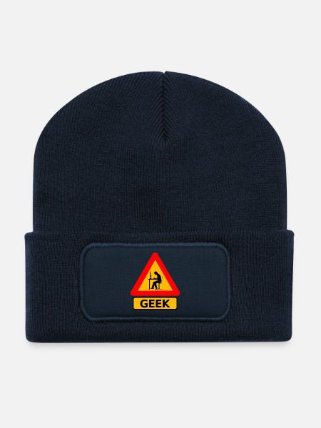 Geek - Recycelte Patch Beanie - French Navy