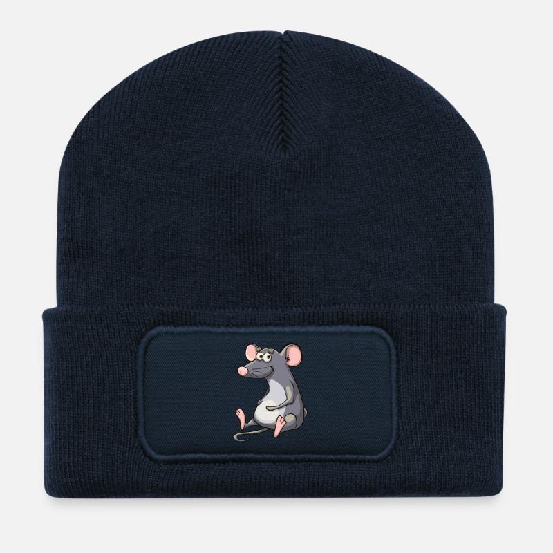 Süsse Maus - Recycelte Patch Beanie - French Navy