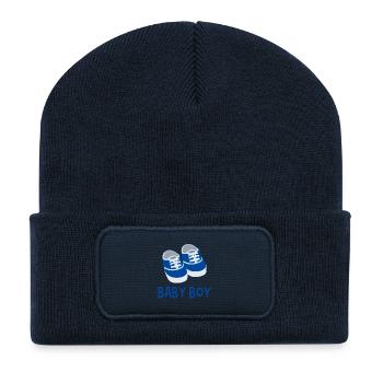 Baby boy - Recycled Patch Beanie - french navy - Front
