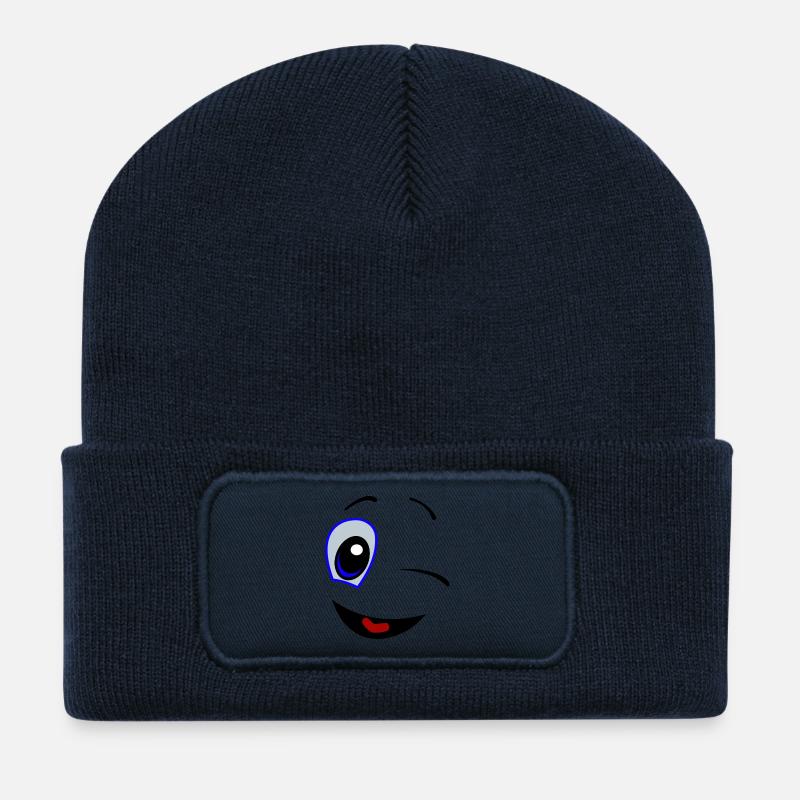 Comic-2 - Recycelte Patch Beanie - French Navy