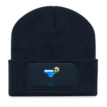 martini Cocktail bartender barkeeper bar - Recycelte Patch Beanie - French Navy - Vorne