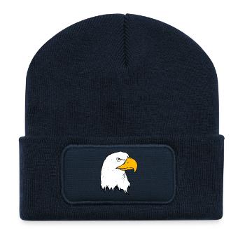 eagle eagle buzzard falcon habicht hawk falcon17 - Recycled Patch Beanie - french navy - Front