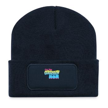 Groovy Mom - Mama T-Shirt - Recycled Patch Beanie - french navy - Front