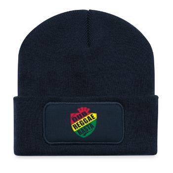 dub reggae rasta - Beanie recyclé à patch - bleu marine - Devant