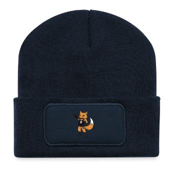 Rocker fox - Recycled Patch Beanie - french navy - Front