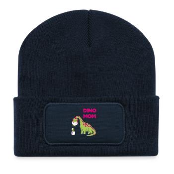 Dino Mutter Muttertag T-Shirt Mutter Tag Tee - Recycelte Patch Beanie - French Navy - Vorne