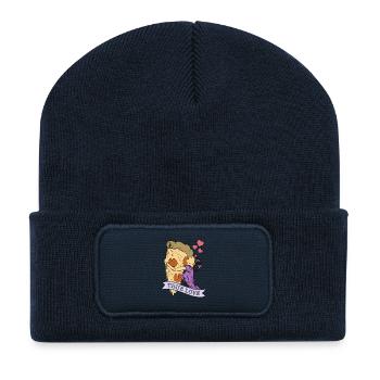 Pizza. True love - Recycled Patch Beanie - french navy - Front