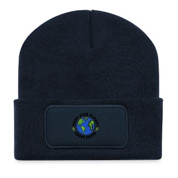 make our planet great again - Recycled Patch Beanie - french navy - Front