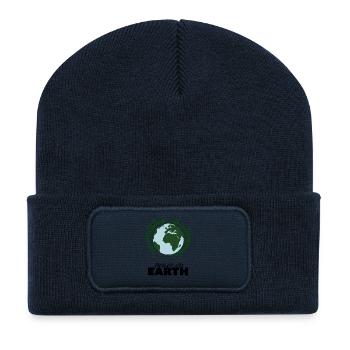 Peace on Earth, Peace, Freedom, Gift Idea - Recycled Patch Beanie - french navy - Front