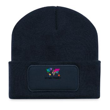 Va te retrouver - Beanie recyclé à patch - bleu marine - Devant