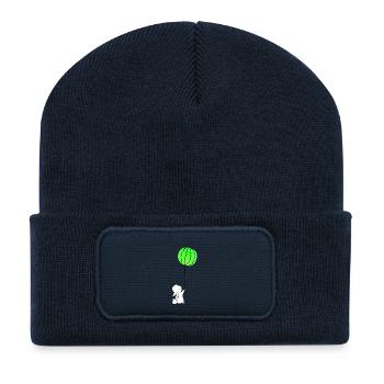 Cute Bunny And Balloon Cactus - Recycled Patch Beanie - french navy - Front