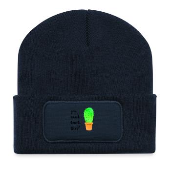 You Can Not Touch This - Cactus - Recycled Patch Beanie - french navy - Front