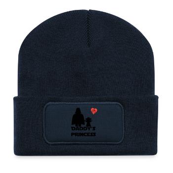 Daddys Prinzessin - Recycelte Patch Beanie - French Navy - Vorne