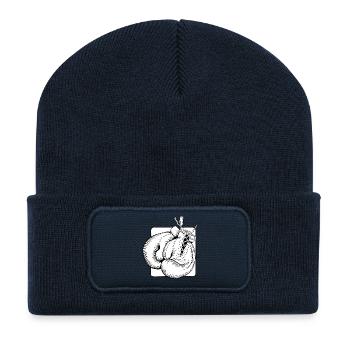Boxing Gloves - Recycled Patch Beanie - french navy - Front