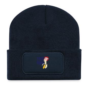 Banana Gift Food Porn licking Shirt - Recycled Patch Beanie - french navy - Front