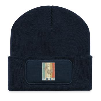 Goat Vintage Retro Style Grunge - Recycled Patch Beanie - french navy - Front