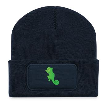 Reptile - Chameleon - Chameleons - Gift - Recycled Patch Beanie - french navy - Front