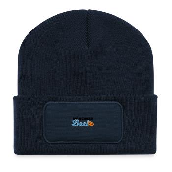 Wiesn Tracht Volksfest saufen Maß Bier - Recycelte Patch Beanie - French Navy - Vorne