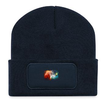 Pferd - Recycelte Patch Beanie - French Navy - Vorne