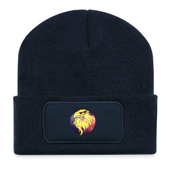 eagle head - Recycled Patch Beanie - french navy - Front