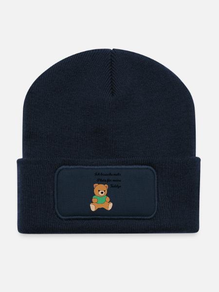 Teddybär - Recycelte Patch Beanie - French Navy