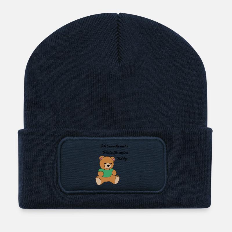 teddy bear - Recycled Patch Beanie - french navy