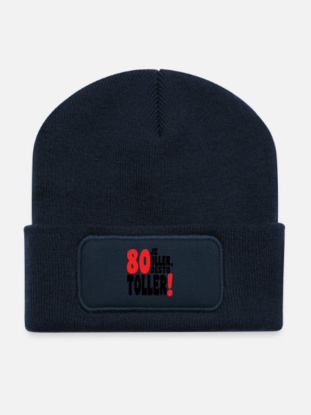 80 Je Oller Desto Toller - Recycelte Patch Beanie - French Navy