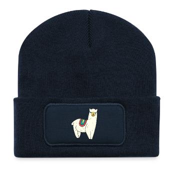 alpaca - Recycled Patch Beanie - french navy - Front