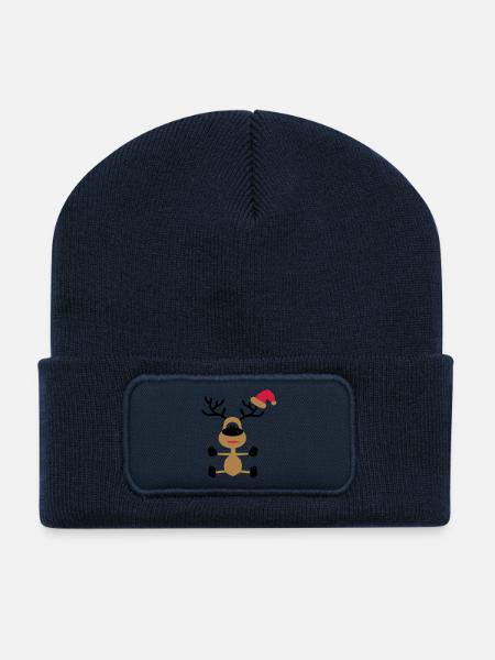 weihnachten - Recycelte Patch Beanie - French Navy