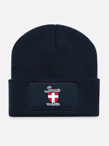 ecusson savoie - Beanie recyclé à patch - bleu marine