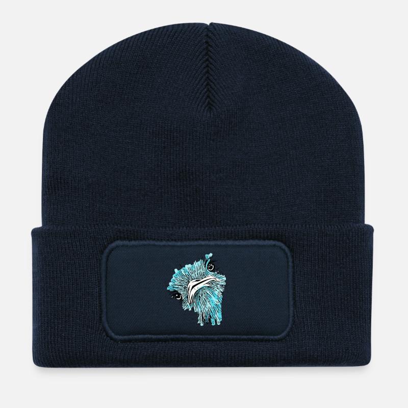 Emu 1 - Recycelte Patch Beanie - French Navy