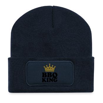 BBQ King - Recycled Patch Beanie - french navy - Front
