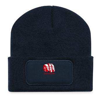 Lenin Max Engels Humor Olsen Bande Party Spaß Fun - Recycelte Patch Beanie - French Navy - Vorne