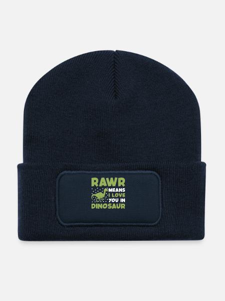 Rawr dino - Recycelte Patch Beanie - French Navy