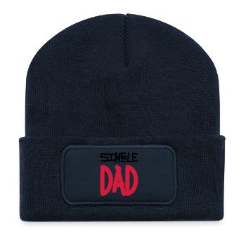 Single Dad - Recycled Patch Beanie - french navy - Front
