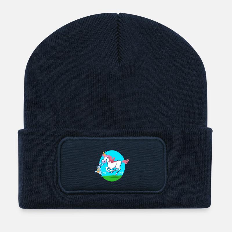 Ostern EInhorn - Recycelte Patch Beanie - French Navy