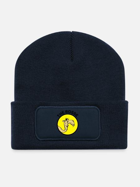 The Bosse I - Beanie recyclé à patch - bleu marine