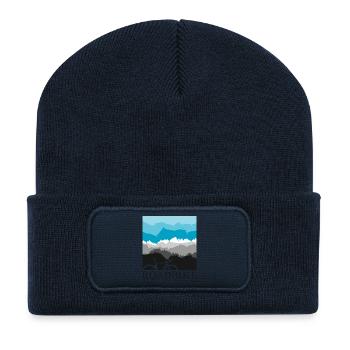 roadbike nature landscape love bike road bike - Recycled Patch Beanie - french navy - Front