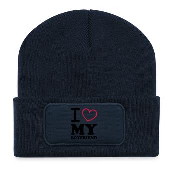 i_love_my_boyfriend - Recycled Patch Beanie - french navy - Front