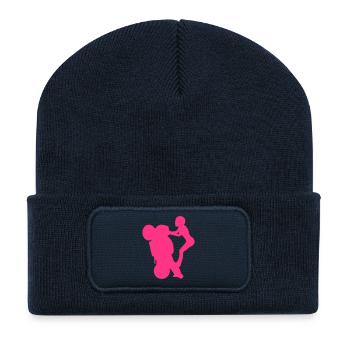 Smash stunts woman motorbike 333 - Recycled Patch Beanie - french navy - Front