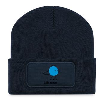 Little Monster / Baby / Bébé / Humor / Halloween - Recycelte Patch Beanie - French Navy - Vorne
