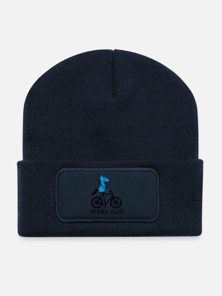 pferd gut - Recycelte Patch Beanie - French Navy