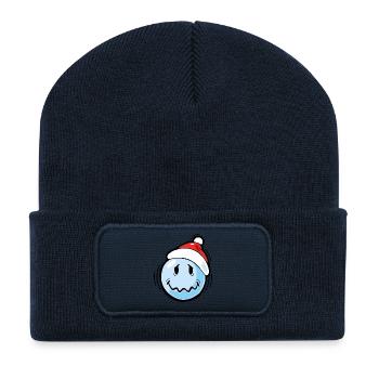 Smiley Winter Freezing - Recycled Patch Beanie - french navy - Front