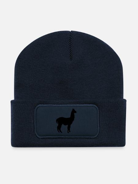 lama - Recycelte Patch Beanie - French Navy