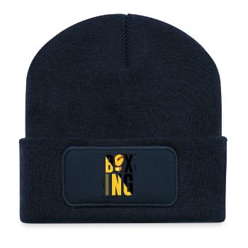 Boxing Boxer Boxing Glove Logo - Recycled Patch Beanie - french navy - Front