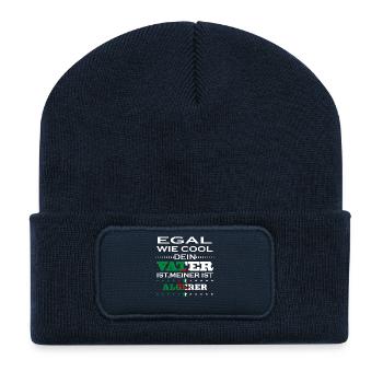Egal wie cool vater geschenk ist Algerien - Recycelte Patch Beanie - French Navy - Vorne