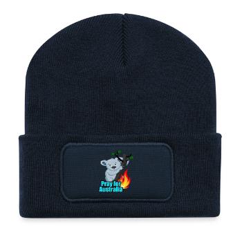australia - pray for australia - Recycled Patch Beanie - french navy - Front