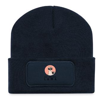 NO DRAMA LAMA - Recycled Patch Beanie - french navy - Front