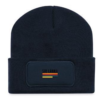 Sri Lanka Flag Stripes - Recycelte Patch Beanie - French Navy - Vorne