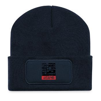 Vinyl 45RPM Record Stack Vinyl Lovers - Recycled Patch Beanie - french navy - Front